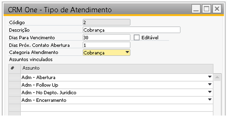 CadastroTipoAtendimento